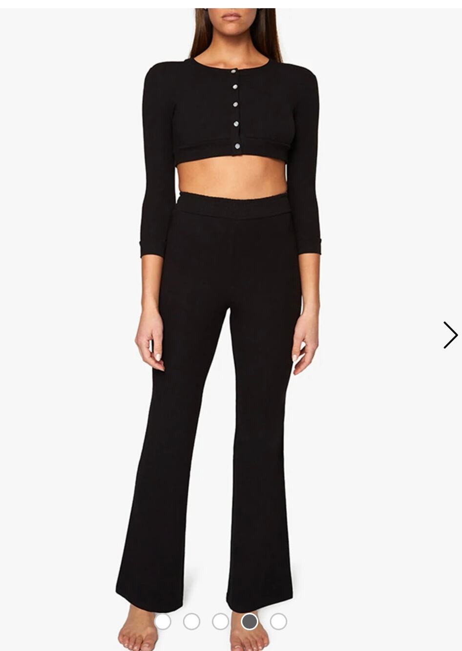 WeWoreWhat Swim Revolve Flare Knit Beach Resort Pants Black S